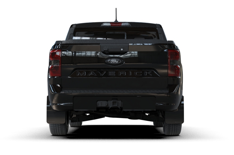 Ford Maverick Mud Flap - Rally Armor - Metallic Black Logo - Black - `22-`26